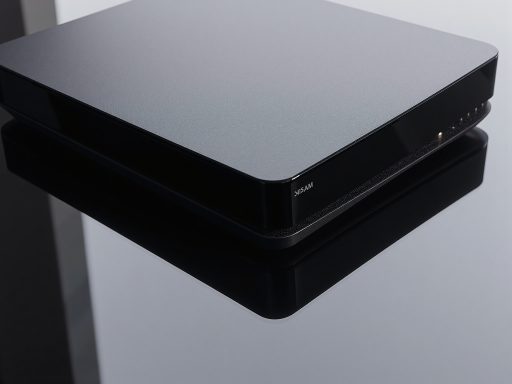 物联网网关设备正面视图,多接口设计,黑色金属外壳,体现工业级品质